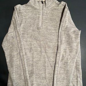 Eddie Bauer Men's Medium Gray 1/4 Zip Pullover